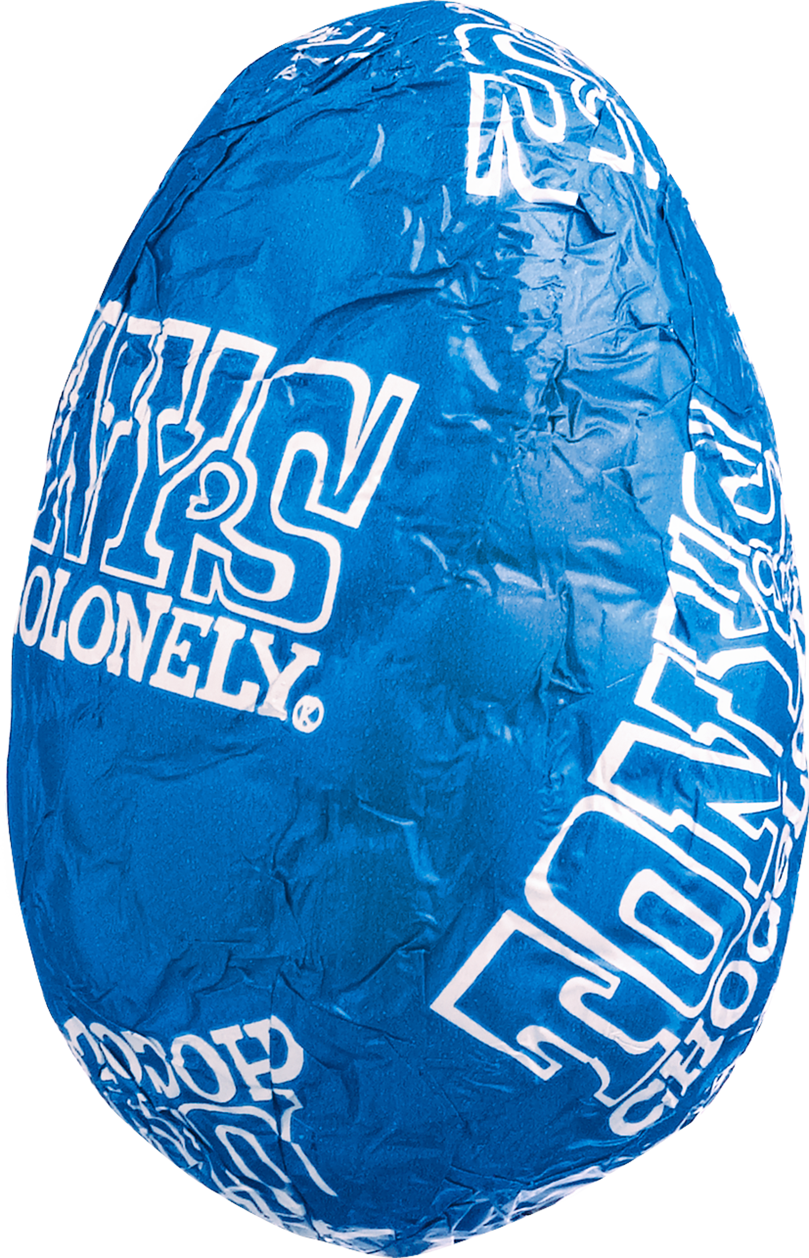 Close-up bulk chocolade paaseitje puur in folie met Tony’s logo