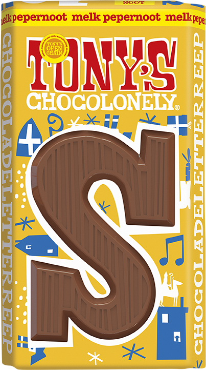 Schoenletter S melk pepernoot, 90gr