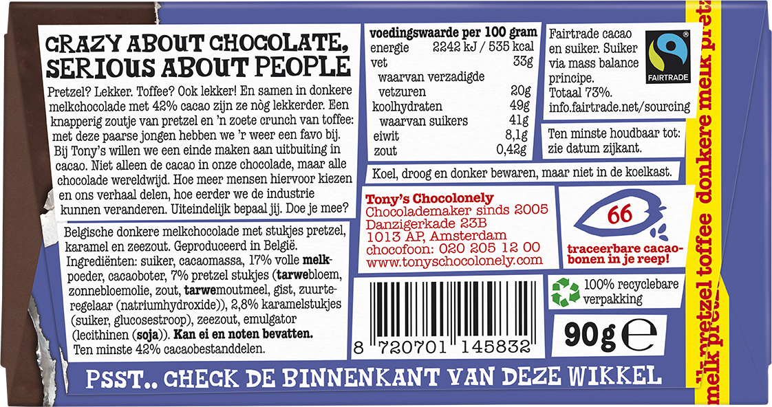 donkere melk pretzel toffee