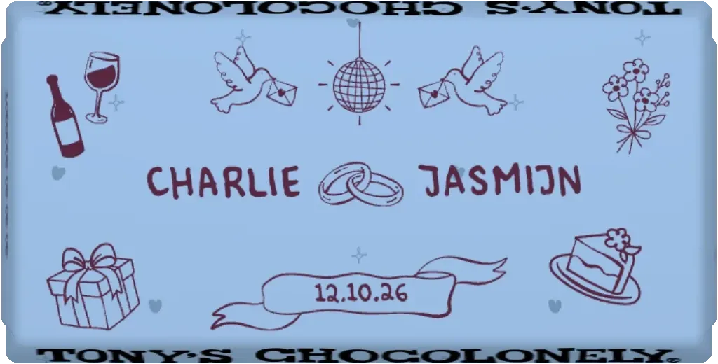 gepersonaliseerde reep getekende iconen