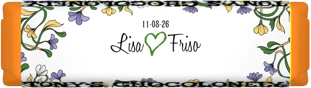personalized small bar flowers and love